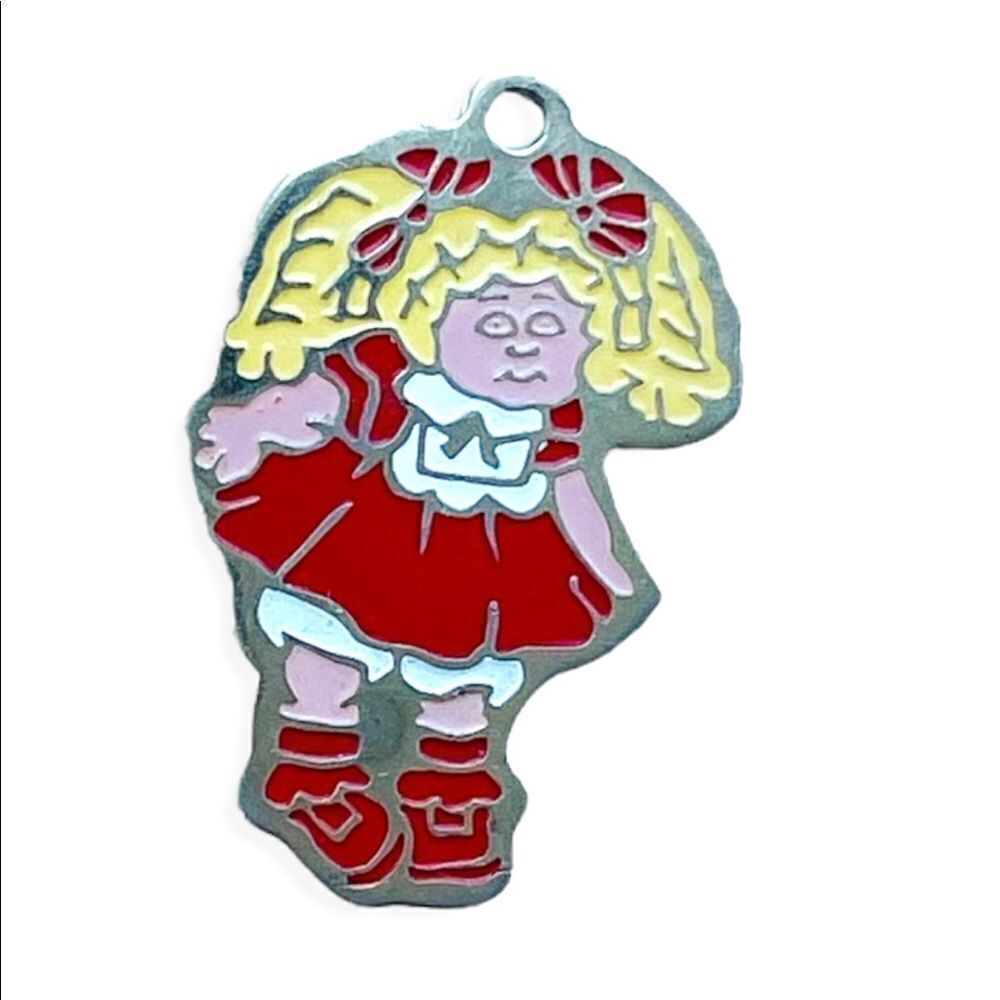 Vintage Cabbage Patch Kids Enamel 1980’s Necklace Charm